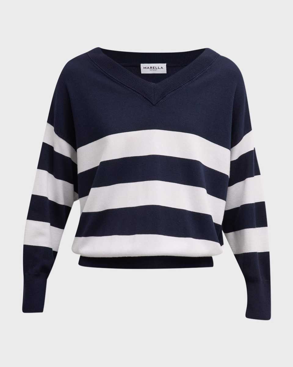 Granito Striped V-Neck Sweat